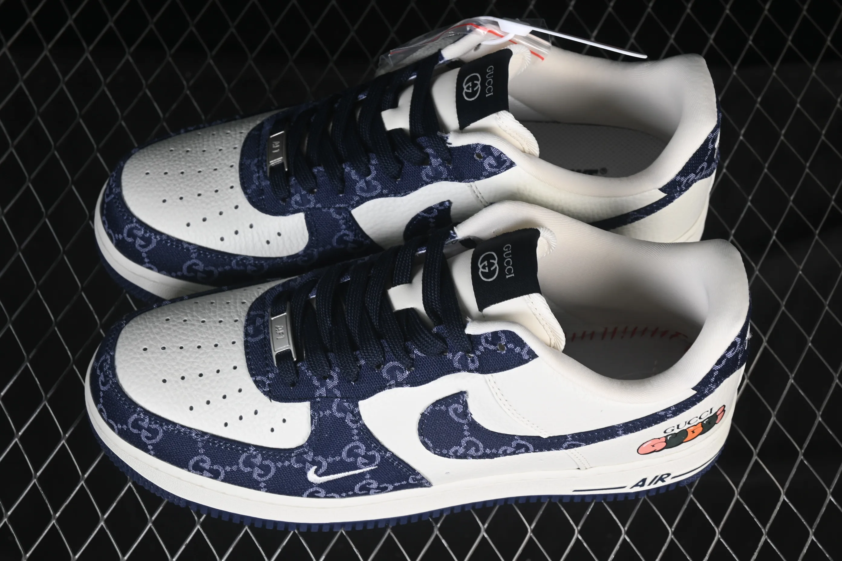 All categories Nk Air Force 1 Air Force series Nk Air Force 1 Low Air Force low-top Nike Air Force 1'07 Low Gucci joint navy blue denim Air Force 1 low-top casual sneakers SC0601-569